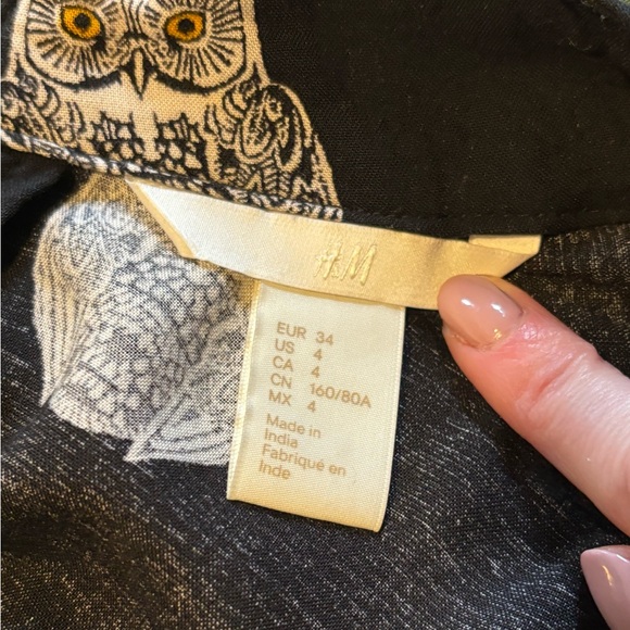 EUC - Sweet & Spooky H&M Owl Print Top - Picture 12 of 13